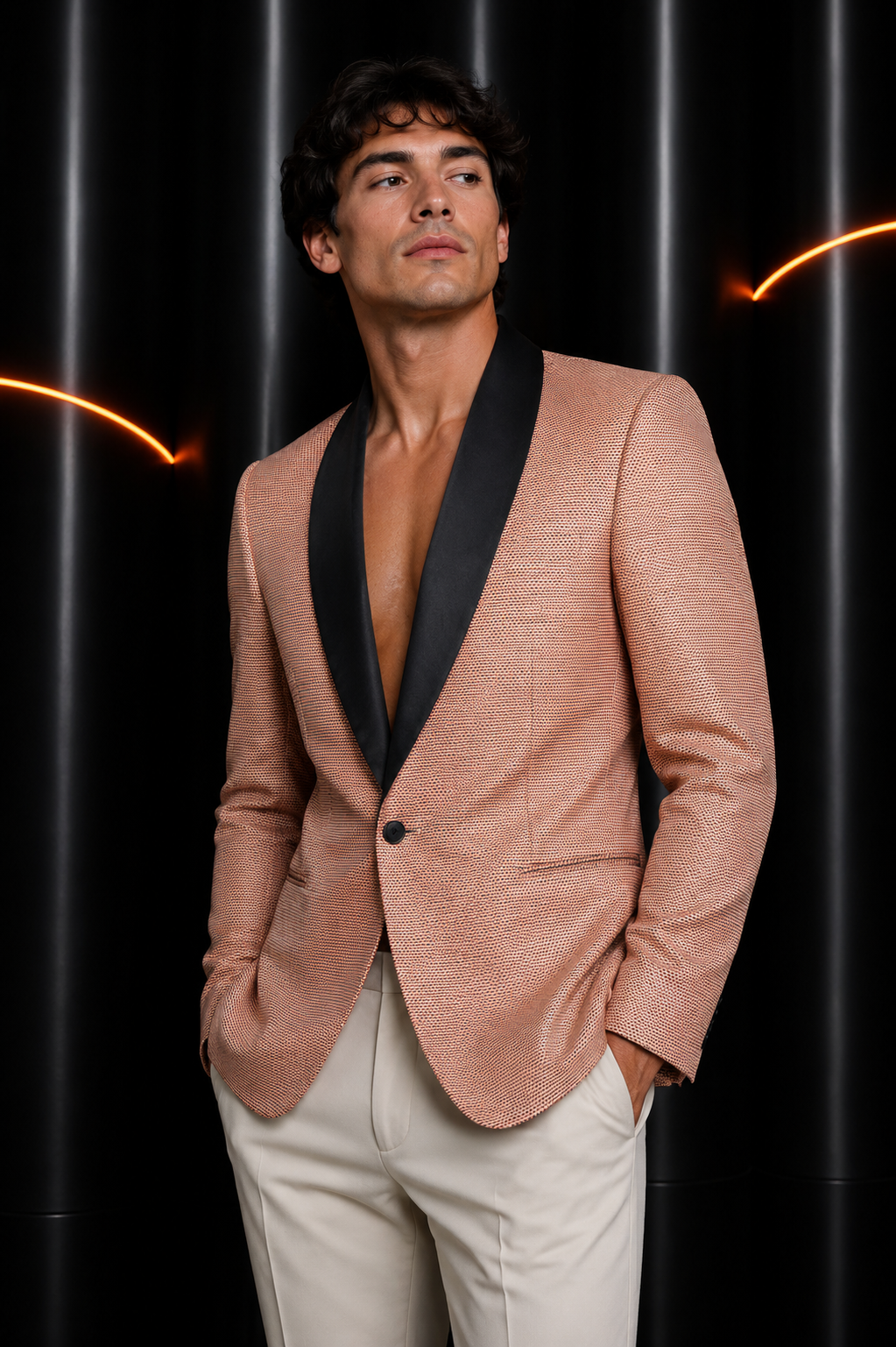 PIERRE CARDIN - 1982 Brocade Dinner Jacket, Size-Medium