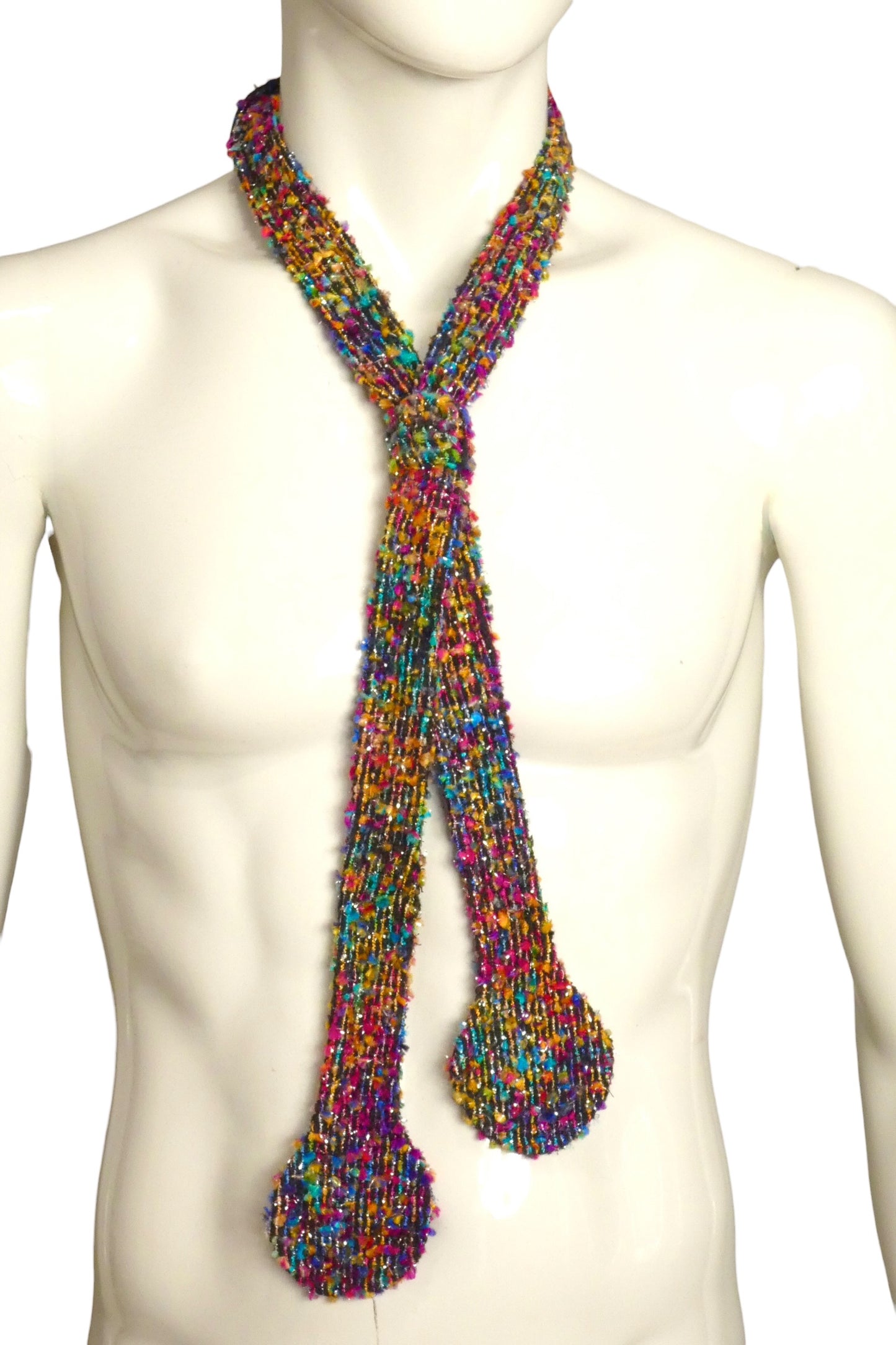 PIERRE CARDIN - Multi Color Metallic Tweed Tie