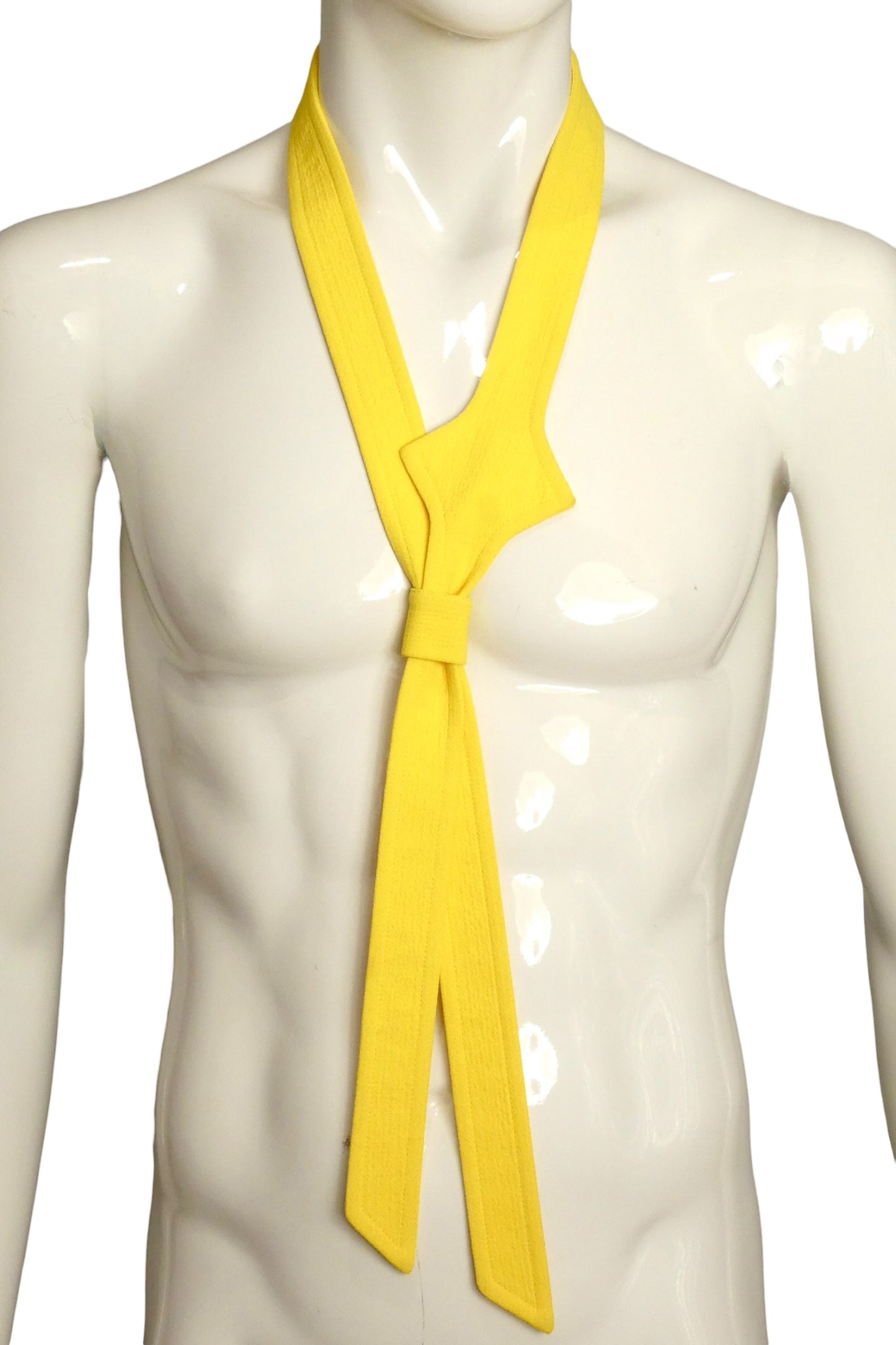 PIERRE CARDIN - Yellow Crepe Slide Tie