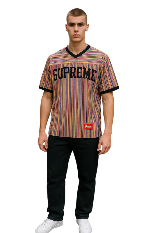 SUPREME- 2025 Multi Color Mesh Knit Jersey, Size Medium