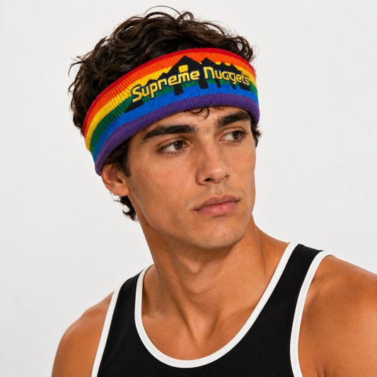 SUPREME X MITCHELL & NESS x HARWOOD CLASSICS - NWT Knit Supreme Nuggets Headband