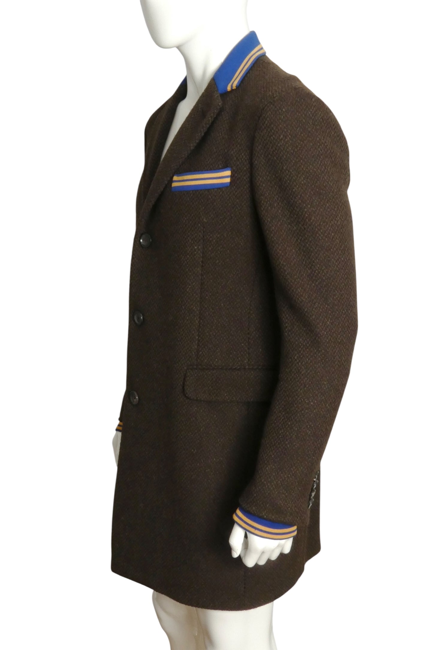MOSCHINO- NWT Multi Color Wool & Knit Coat, Size XL