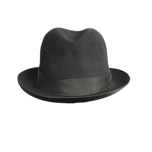 WILLOUGHBY HATTER - 1970s Wool & Wilk Fedora, Size-21.5"
