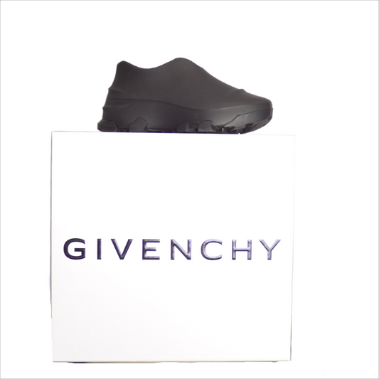 GIVENCHY-Black Rubber "Show Low" Shoes, Size-41