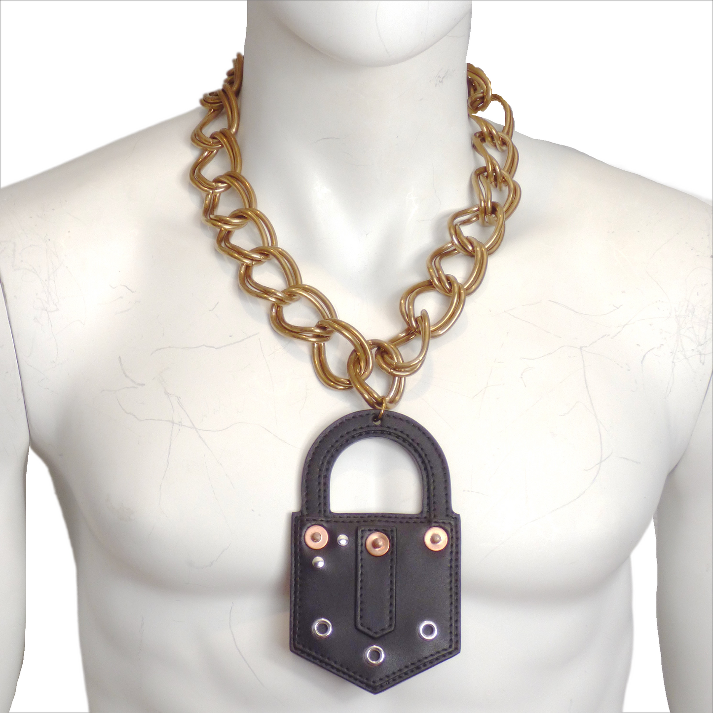 WALTER VAN BEIRENDONCK-2022 Leather & Chain Necklace