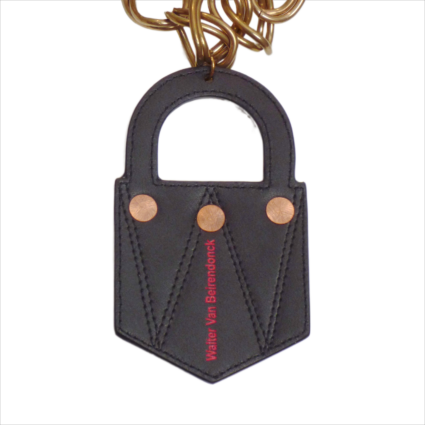 WALTER VAN BEIRENDONCK-2022 Leather & Chain Necklace