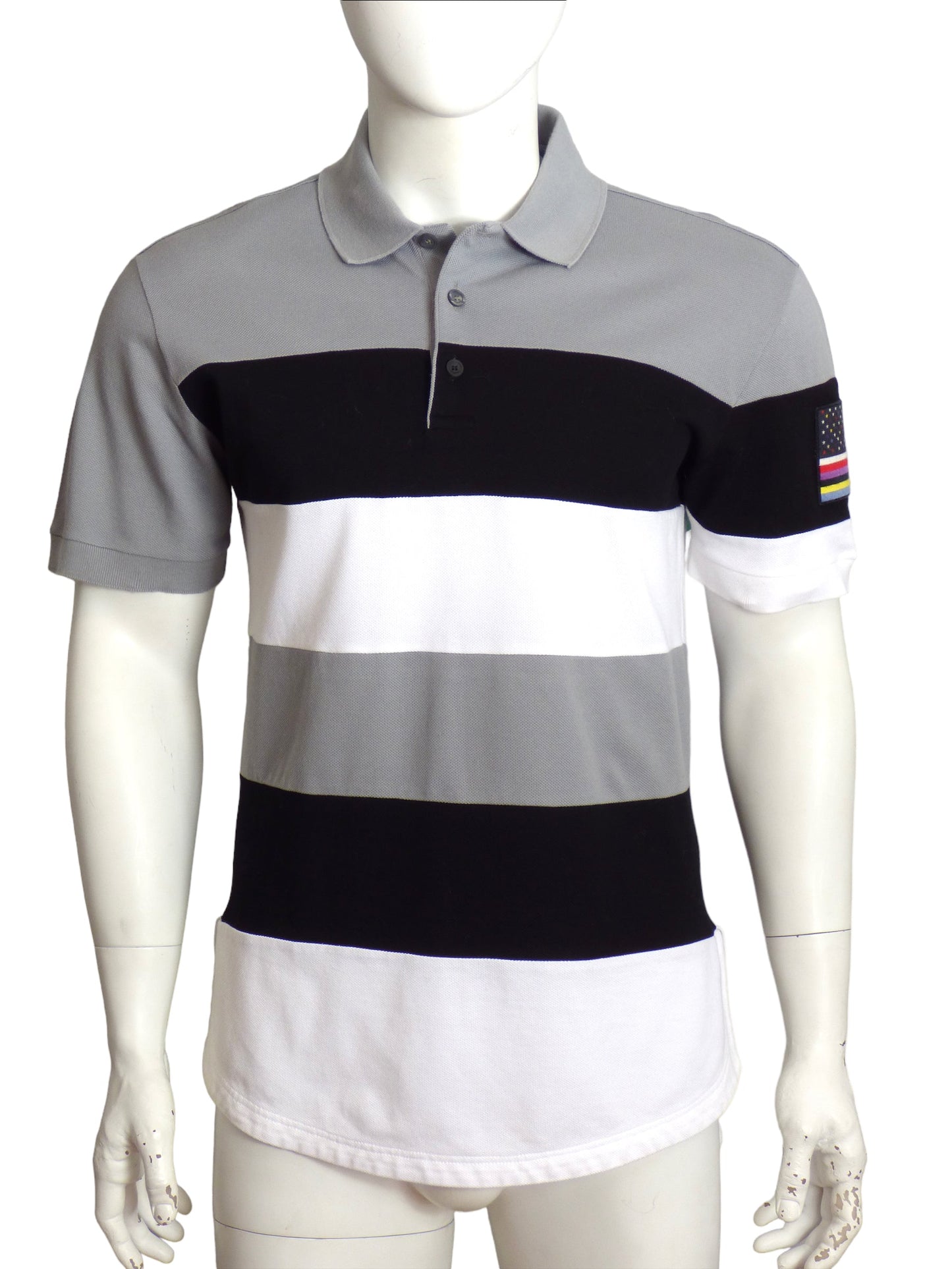 GIVENCHY- Cotton Stripe Polo Shirt, Size-Medium