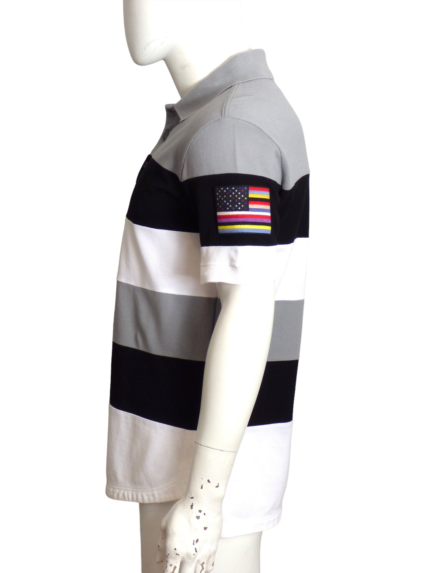 GIVENCHY- Cotton Stripe Polo Shirt, Size-Medium